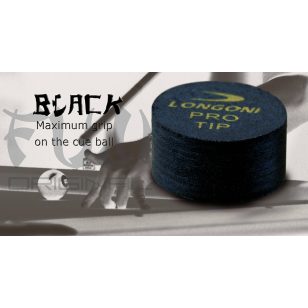 Varf de tac din piele "Fuji" black 13mm, soft