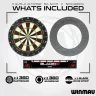   Set darts bundle cu tinta Winmau blade 360, protectie de perete grii si 2x set sageti, linie start