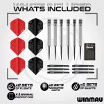 Set darts bundle cu tinta Winmau blade 360, protectie de perete grii si 2x set sageti, linie start