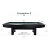 Masa de biliard Dynamic Competition II. 9', de competitie, pool, finisaj negru mat