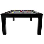 Masa de biliard-dining Rasson Penelope 8', negru lucios