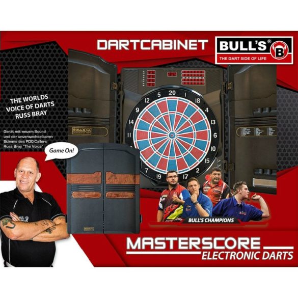 Board de darts electronic Bull's Master Score, cu vocea lui Russ Bray. Afisaj LED si adaptor.