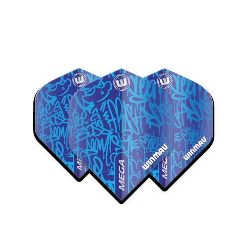 Fluturas Darts Winmau Mega Standard Graffiti Albastru