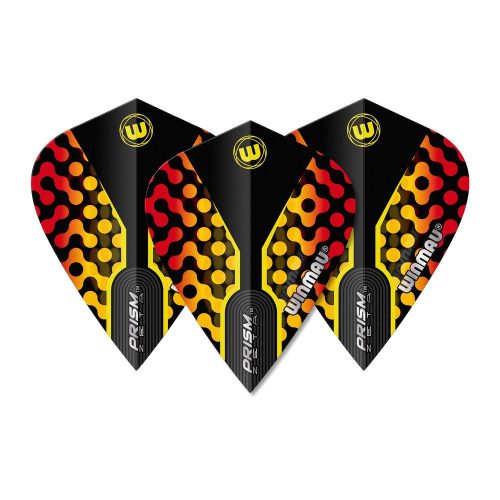 Fluturas Winmau Prism Zeta kite, galben si rosu