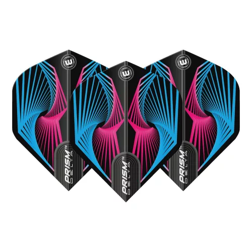 Fluturasi darts Winmau Prism Delta Spiral, albastru-roz