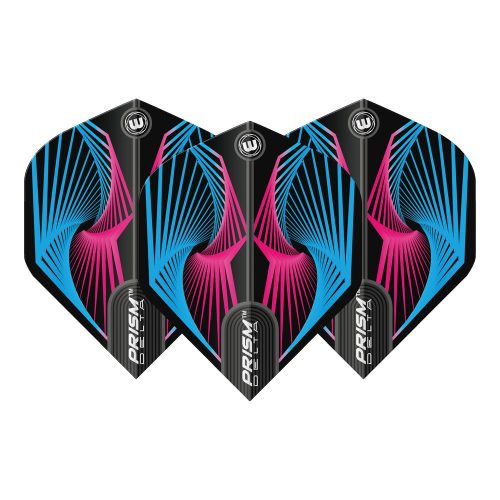 Fluturasi darts Winmau Prism Delta Spiral, albastru-roz