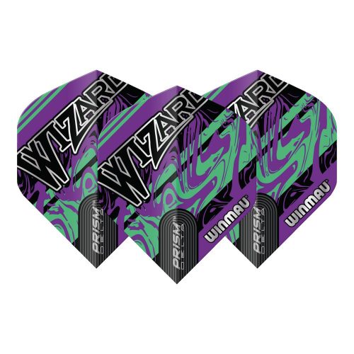 Fluturasi darts Winmau Prism Delta Simon Whitlock Wizard mov-argintiu
