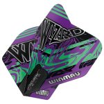 Fluturasi darts Winmau Prism Delta Simon Whitlock Wizard mov-argintiu