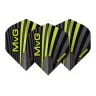 Fluturas darts Winmau Delta MvG negru-verde 819