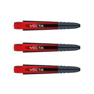 Tije darts Winmau Vecta plastic, cu varf metalic, rosu scurt