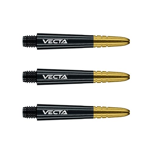 Tija darts Winmau Vecta, plastic negru cu top auriu, scurt 35mm