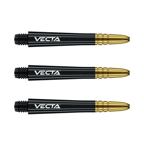 Tija darts Winmau Vecta, plastic negru cu top auriu, intermadiate 41mm