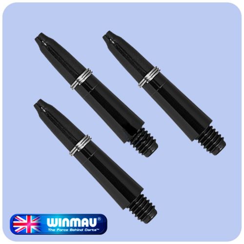 Tija darts Winmau Carbon, 27mm, extra scurt negru