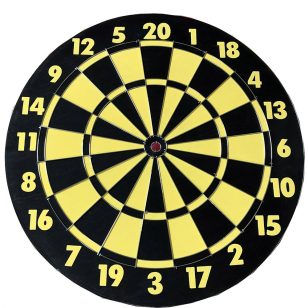 Tinta darts din carton presat, galben