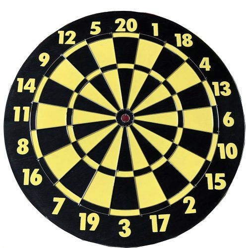 Tinta darts din carton presat, galben