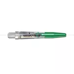 Tija darts Unicorn Gripper Zero Degree, transparent/verde, mediu, 40mm
