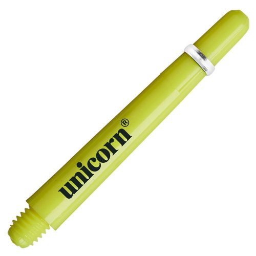 Tija darts extra scurta Unicorn Gripper4 neon, galben lamaie, 29 mm