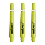 Tija darts extra scurta Unicorn Gripper4 neon, galben lamaie, 29 mm
