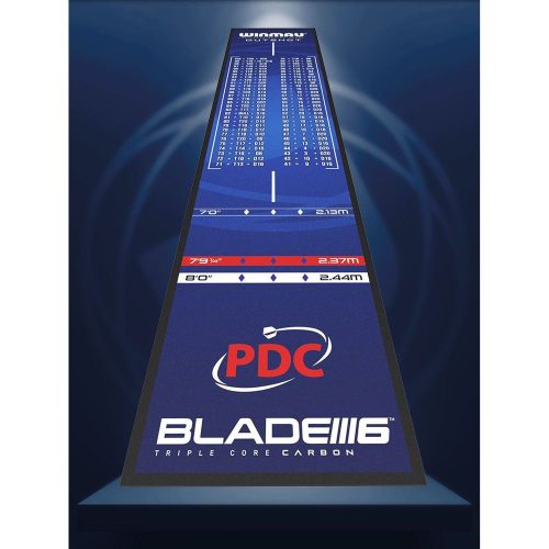 Covor darts Winmau Outshot, cu tabela check-out cauciuc