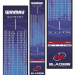 Covor darts Winmau Outshot, cu tabela check-out cauciuc
