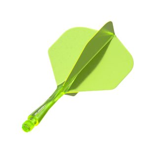 Fluturasi si tije dintr-o bucata Winmau Fusion, galben fluturasi No2 si tije scurte