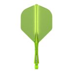 Fluturasi si tije dintr-o bucata Winmau Fusion, galben fluturasi No2 si tije scurte