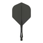 Fluturasi si tije dintr-o bucata Winmau Fusion, negru fluturasi No2 si tije scurte