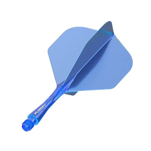 Fluturasi si tije dintr-o bucata Winmau Fusion, albastru, fluturasi No2 si tije scurte
