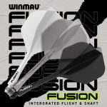 Fluturasi si tije Winmau Fusion, gri transparent, fluturasi standard si tije medii