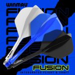 Fluturasi si tije Winmau Fusion, albastru, fluturasi No2 si tije lungi