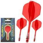 Fluturas darts si tija Winmau Fusion rosu, Nr.2 fluturas si tija scurta