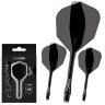 Fluturas si tija darts Winmau Fusion negru, standard No6 si tija scurta