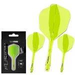 Fluturas si tija darts Winmau Fusion galben neon, No6 si tija medie