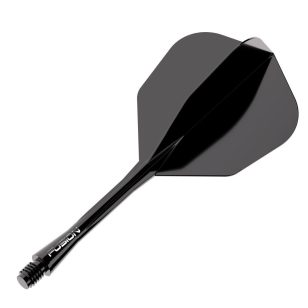 Fluturas si tija darts Winmau Fusion negru, No6 si tija lunga