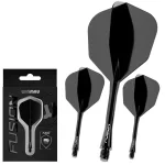 Fluturas si tija darts Winmau Fusion negru, No6 si tija lunga