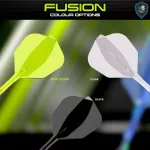Fluturas si tija darts Winmau Fusion negru, No6 si tija lunga