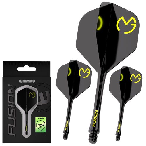 Fluturas si tija darts Winmau Fusion MvG Pac Man, fluturas tip No2 si tija lunga