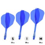 Fluturas si tija darts Winmau Fusion albastru, fluturas No6 si tija lunga