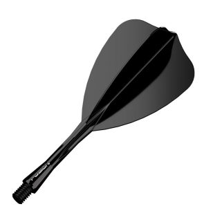 Fluturas si tija darts Winmau Fusion Arrow, fluturas negru si tija medie