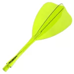 Fluturas si tija darts Winmau Fusion Arrow si tija lunga, transparent galben