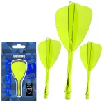 Fluturas si tija darts Winmau Fusion Arrow si tija lunga, transparent galben