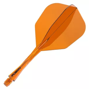   Fluturas si tija darts Winmau Fusion No6 si tija medie, transparent portocaliu