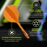   Fluturas si tija darts Winmau Fusion No6 si tija medie, transparent portocaliu