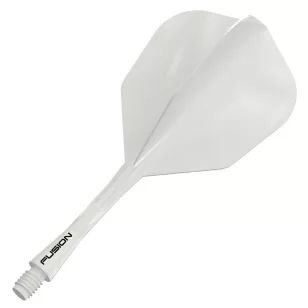   Fluturas si tija darts Winmau Fusion No6 si tija medie, transparent alb