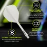   Fluturas si tija darts Winmau Fusion No6 si tija medie, transparent alb