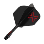 Fluturas si tija darts Winmau Blade X negru, fluturas No2 si tija scurta