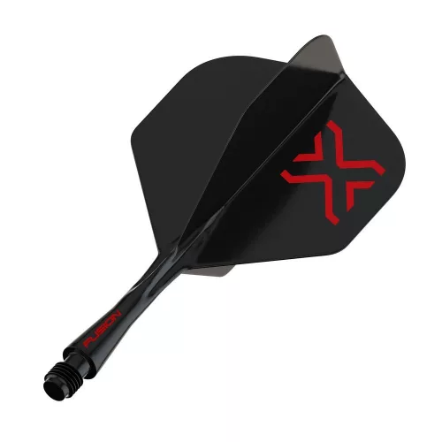 Fluturas si tija darts Winmau Blade X negru, fluturas No2 si tija scurta