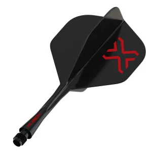   Fluturas si tija darts Winmau Fusion Blade X negru, fluturas No2 si tija medie