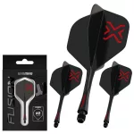 Fluturas si tija darts Winmau Fusion Blade X negru, fluturas No2 si tija medie