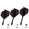   Fluturas si tija darts Winmau Fusion Blade X negru, fluturas No2 si tija medie